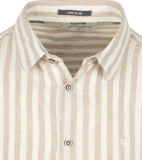 No Excess Shirt Stripes Beige Product / Detail