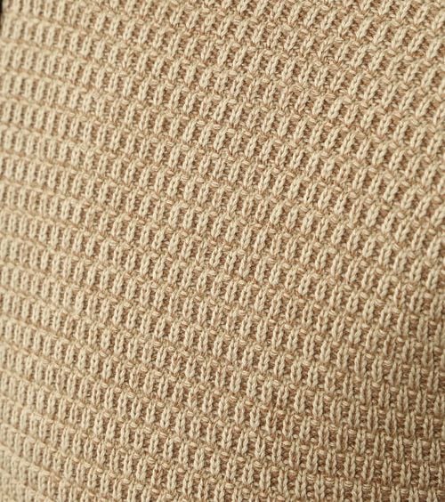 No Excess Half Zip Trui Structuur Melange Beige Product / Detail