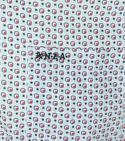 NZA Overhemd Aidan Print Blauw Product / Detail