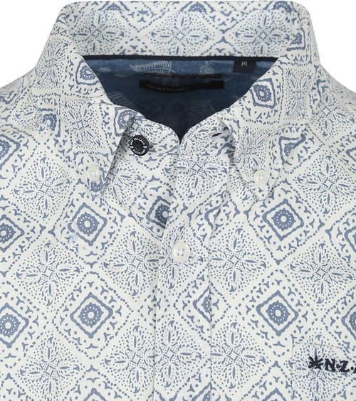 NZA Overhemd Karson Linnen Blend Blauw Product / Detail