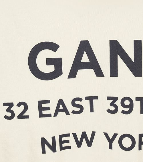 Gant T-shirt Graphic Logo Ecru Product / Detail
