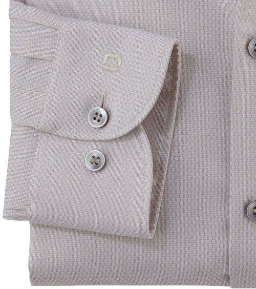 Olymp Level 5 Shirt Structure Ecru Model / Detail