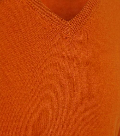 Steppin' Out Pullover Cotton Cashmere V-Neck Orange Product / Detail