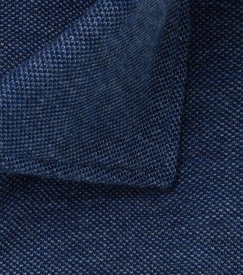 Profuomo Hemd Knitted Slim Fit Indigo Blau Product / Detail