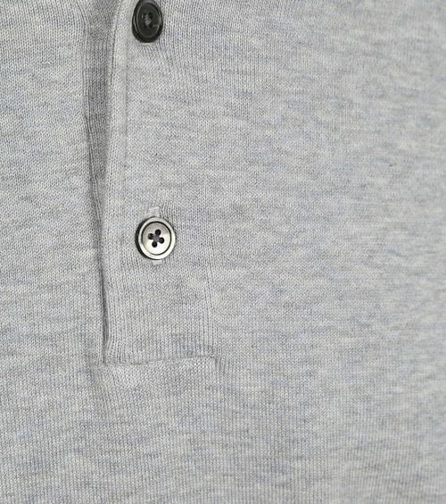Profuomo Longsleeve Polo Shirt Luxury Basic Grey Product / Detail