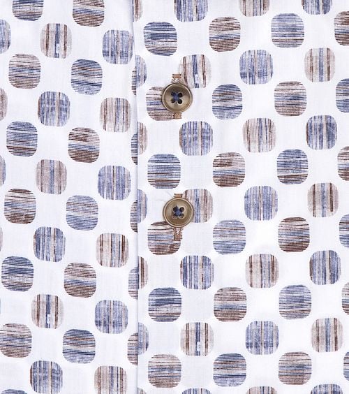 R2 Overhemd Print Blauw Product / Detail