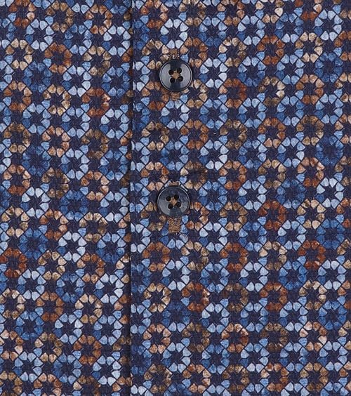 R2 Overhemd Print Donkerblauw Product / Detail