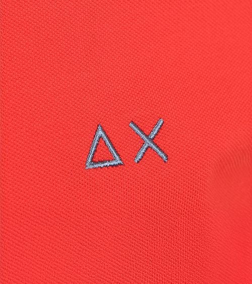 Sun68 Polo Shirt Small Stripe Collar Red Product / Detail