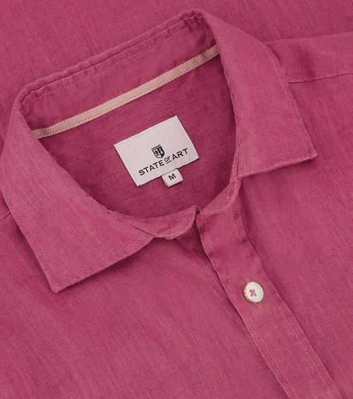 State Of Art Hemd Linnen Kersenrood Product / Detail