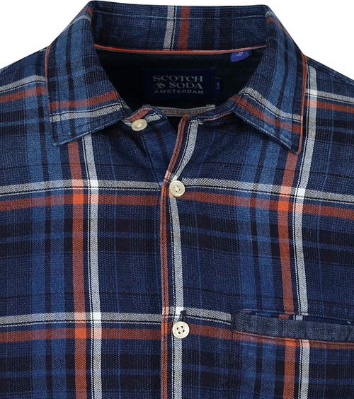 Scotch and Soda Chemise Bleu A Carreaux Product / Detail