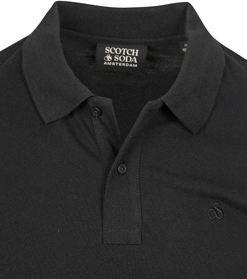 Scotch And Soda Core Piqué Polo Shirt Black Product / Detail