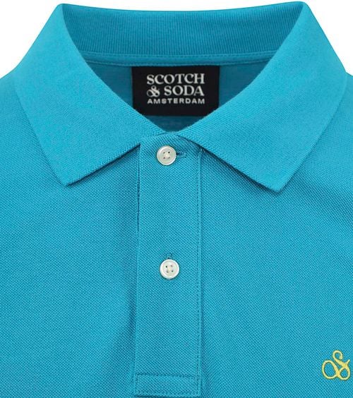 Scotch and Soda Pique Polo Turquoise Product / Detail