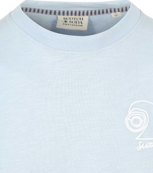 Scotch And Soda Slub Embroidery T-shirt Blue Product / Detail
