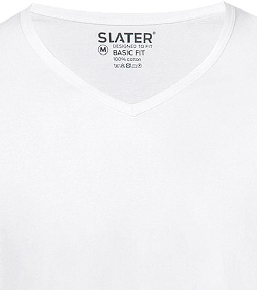 Slater 2-pack Basic Fit T-shirt V-neck White Product / Detail