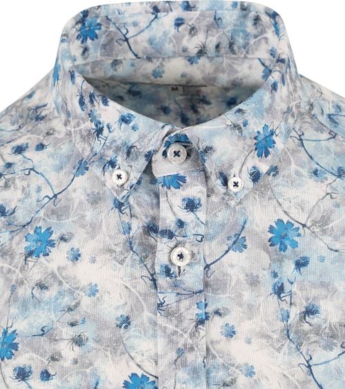 State of Art Kurzarmhemd Print Blume Blau Product / Detail