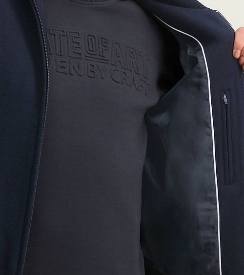 State Of Art Jacket Bomber Wool Navy Model / Detail