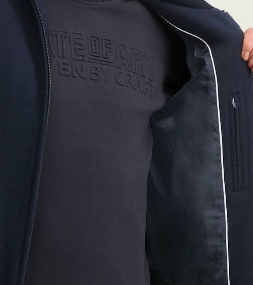 State Of Art Jas Bomber Wol Navy Model / Detail