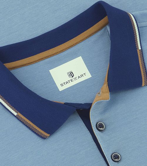 State Of Art Pique Polo Shirt Light Blue Product / Detail