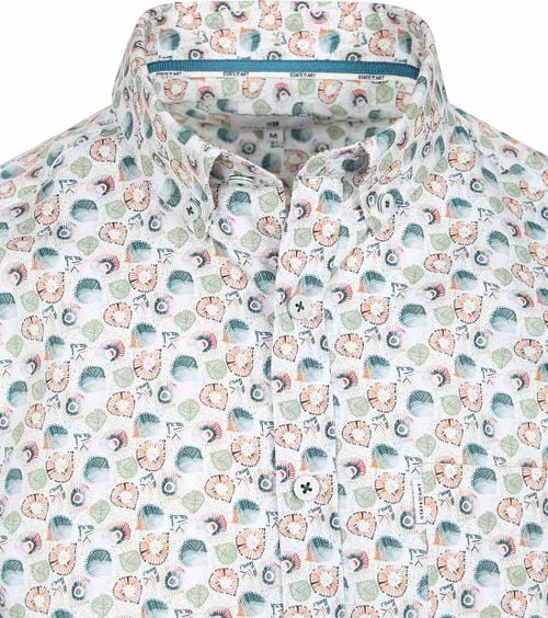 State Of Art Short Sleeve Shirt Print Twill Light Blue Product / Detail