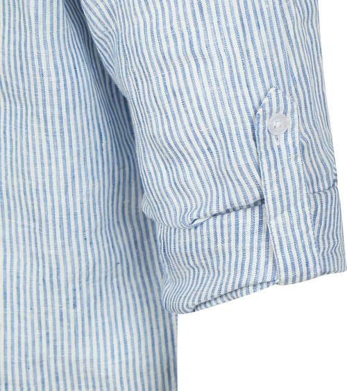 Steppin' Out Hemd Leinen Streifen Hellblau Product / Detail