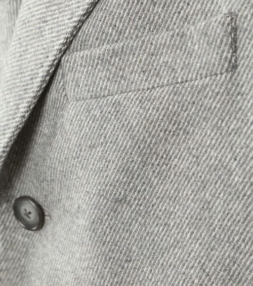 Suitable Coat Wool Twill Grey Product / Detail