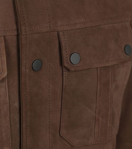 Suitable Jacket Suede Bruin Product / Detail