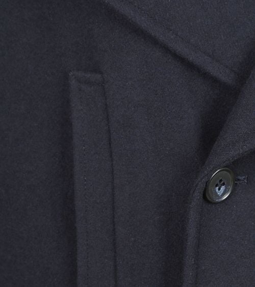 Suitable Caban Coat Wol Navy Product / Detail