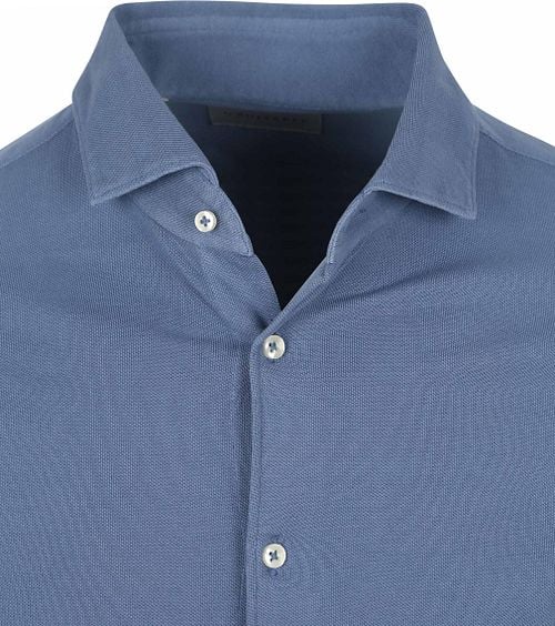 Suitable Piqué Overhemd Jeans Blauw Product / Detail