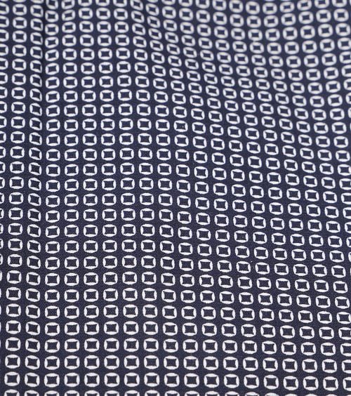 Suitable Overhemd Twill Print Navy Product / Detail