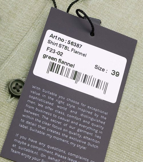 Suitable Overhemd Widespread Flanel Groen Product / Detail