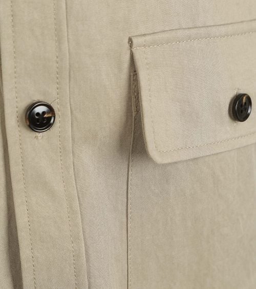 Suitable Overshirt Tencel Greige Product / Detail