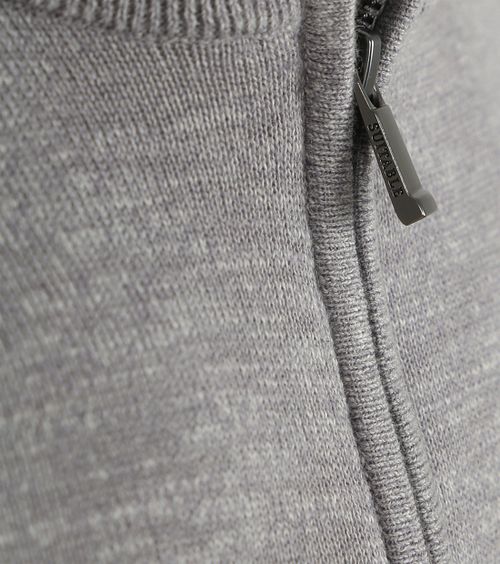 Suitable Slub Yarn Pull Demi-Zip Gris Product / Detail