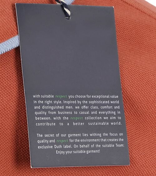 Suitable Respect Polo Shirt Tip Ferry Terracotta Product / Detail