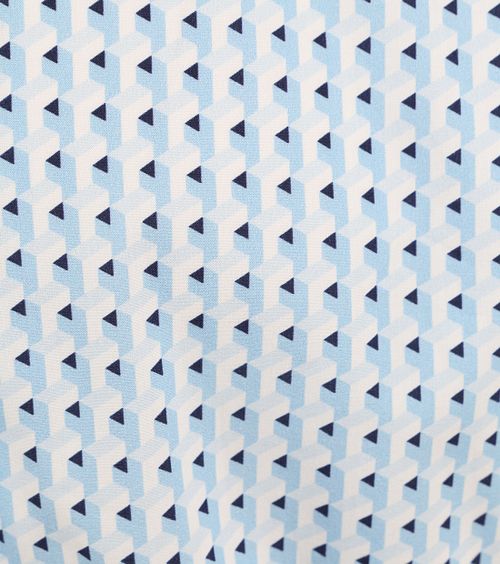 Suitable Short Sleeve Shirt Print Blue Product / Detail