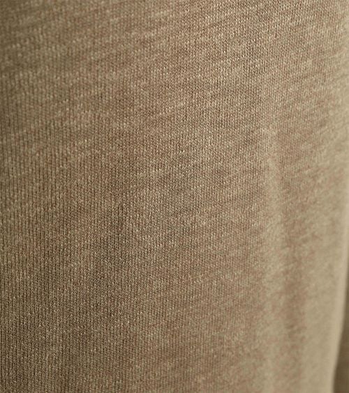 Suitable Slub Yarn Half Zip Pullover Beige Product / Detail