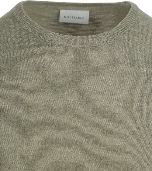 Suitable Piqué T-shirt Linen Green Product / Detail