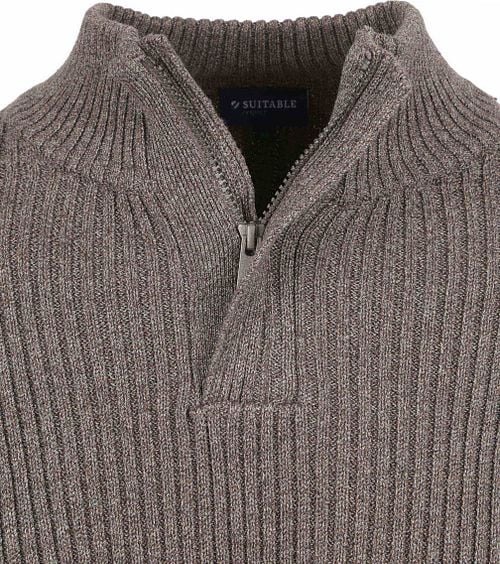 Suitable Mou Half Zip Trui Taupe Product / Detail