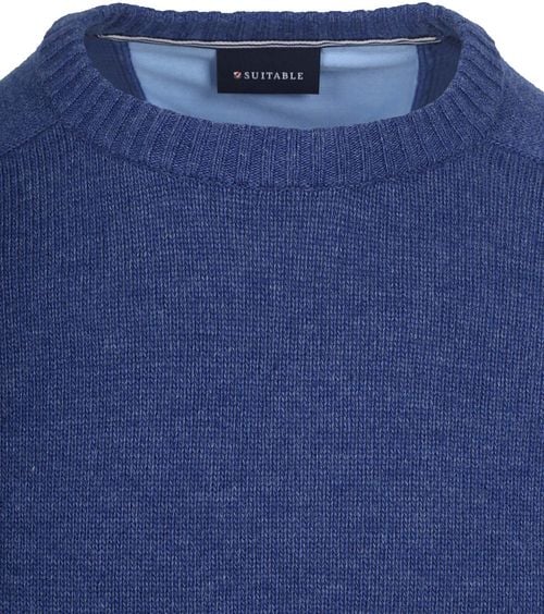 Suitable Lamswol Trui Ronde Hals Royal Blauw Product / Detail