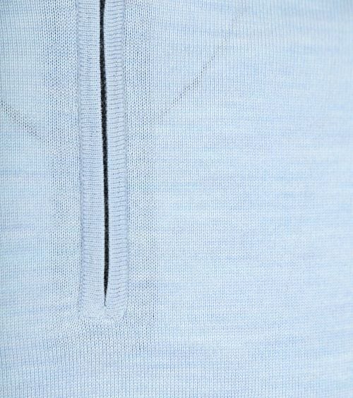 Suitable Merino Half Zip Trui Lichtblauw Product / Detail