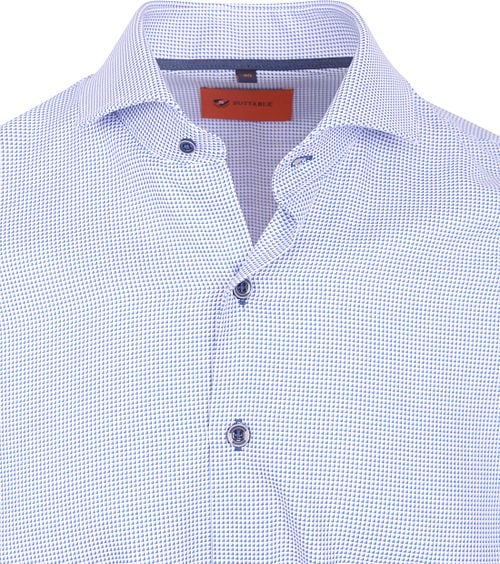 Suitable Twill Overhemd Print Lichtblauw Product / Detail