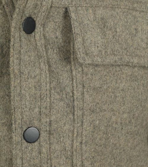 Suitable Overshirt Wool Blend Olijfgroen Product / Detail
