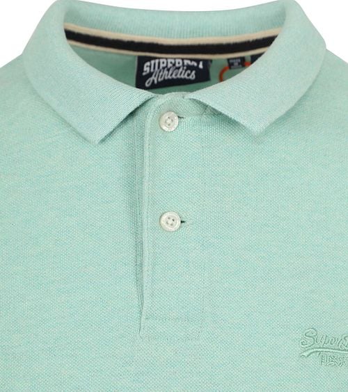 Superdry Piqué Polo Shirt Melange Light Green Product / Detail