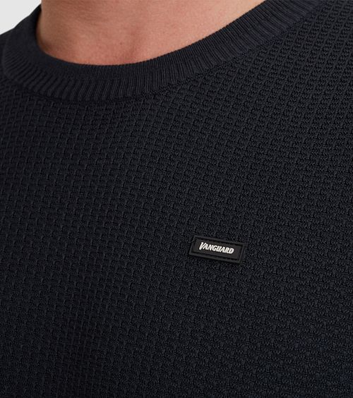 Vanguard T-Shirt Structure Navy Model / Detail