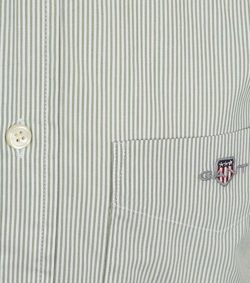 Gant Poplin Banker Chemise Rayures Vert Product / Detail