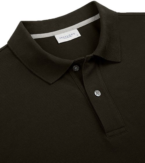 Profuomo Piqué Poloshirt Vert Army Product / Detail