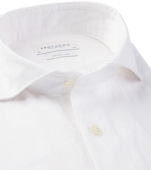 Profuomo Linen Shirt White Product / Detail