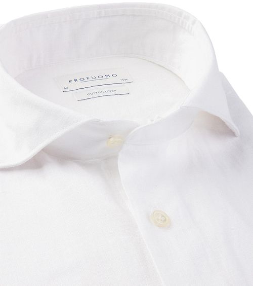 Profuomo Linnen Hemd Wit Product / Detail