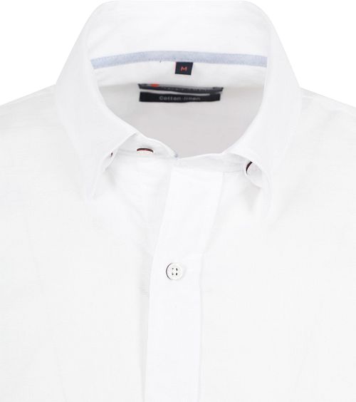 Suitable Short Sleeve Overhemd Linnen Wit Product / Detail
