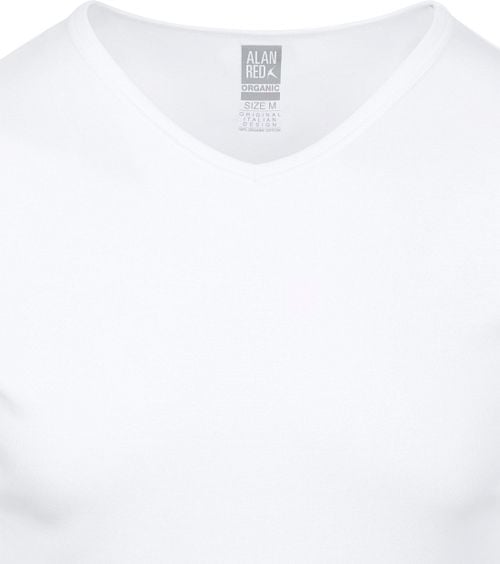Alan Red Vancouver Organic V-Hals T-Shirt Wit 2-Pack Product / Detail