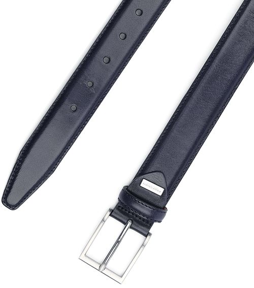 Profuomo Leather Dark Blue Belt Product / Detail